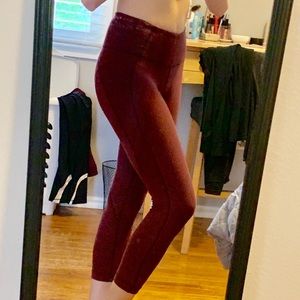 Lululemon maroon/purple 7/8 leggings